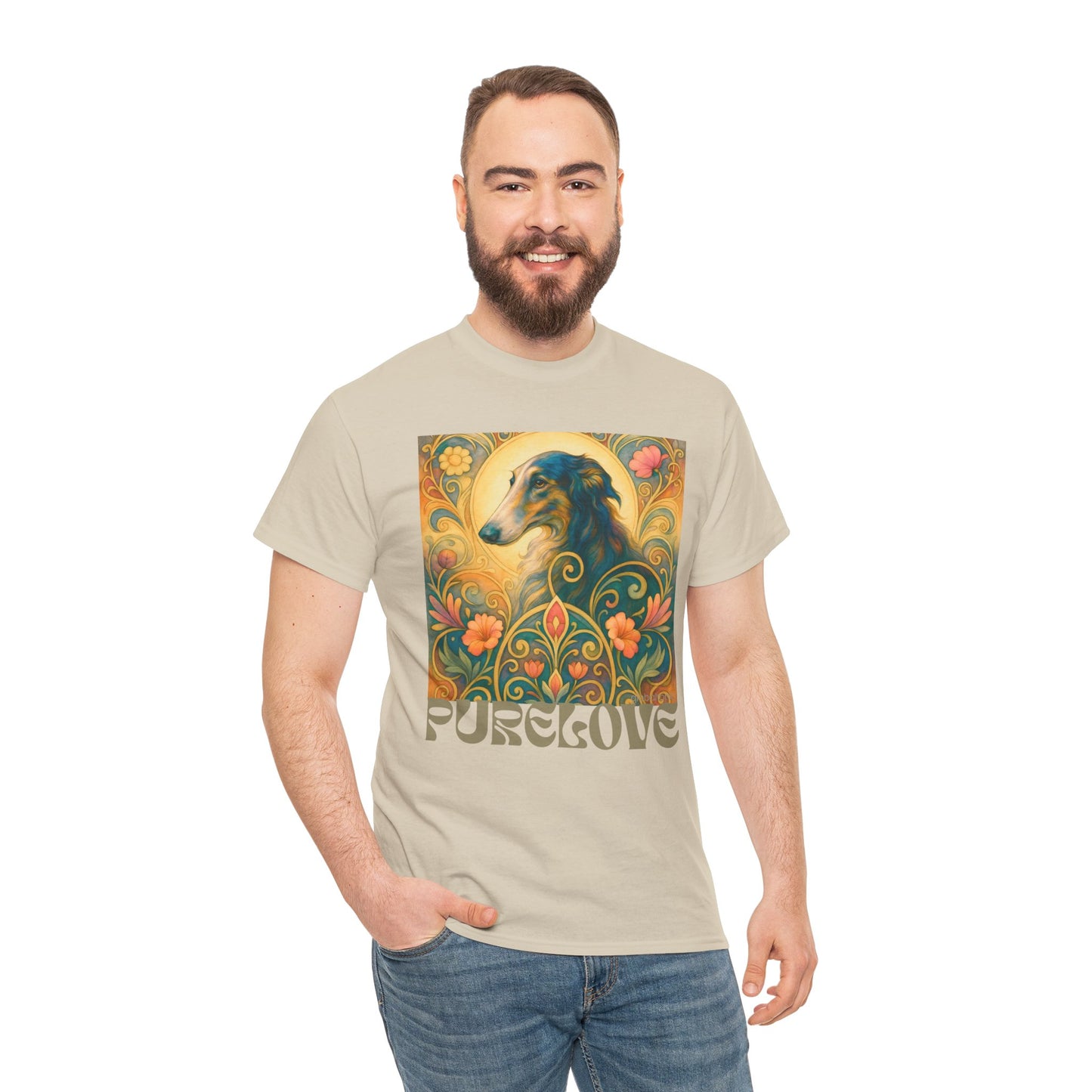 Borzoi Vintage Graphic T-Shirt – Unisex Cotton Tee for Dog Lovers
