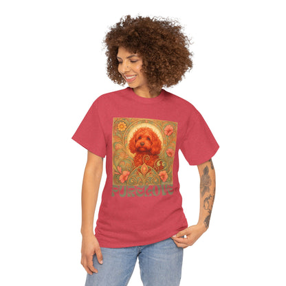 Strawberry Cavapoo (Cavoodle) Vintage Graphic T-shirt -Unisex Cotton Tee for Dog Lovers
