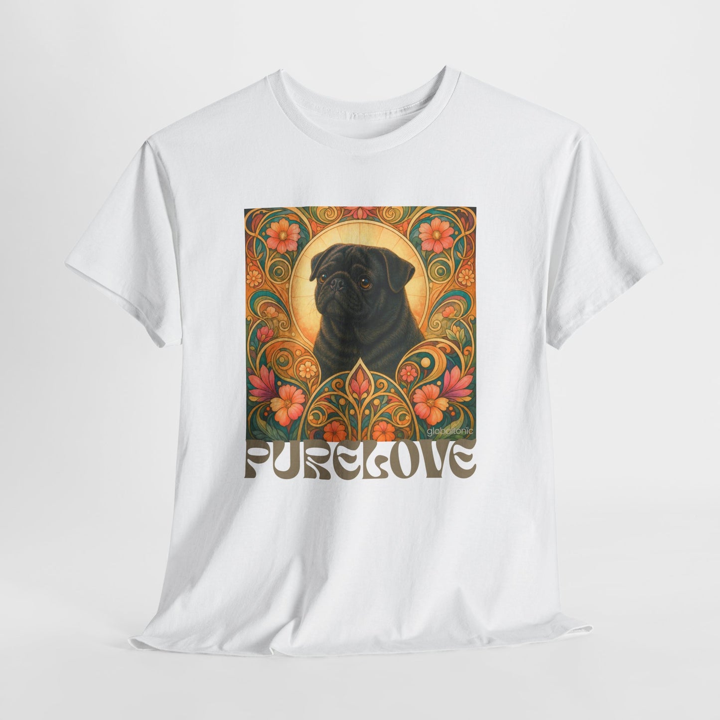 Pug Black Vintage Graphic T-Shirt – Unisex Cotton Tee for Dog Lovers