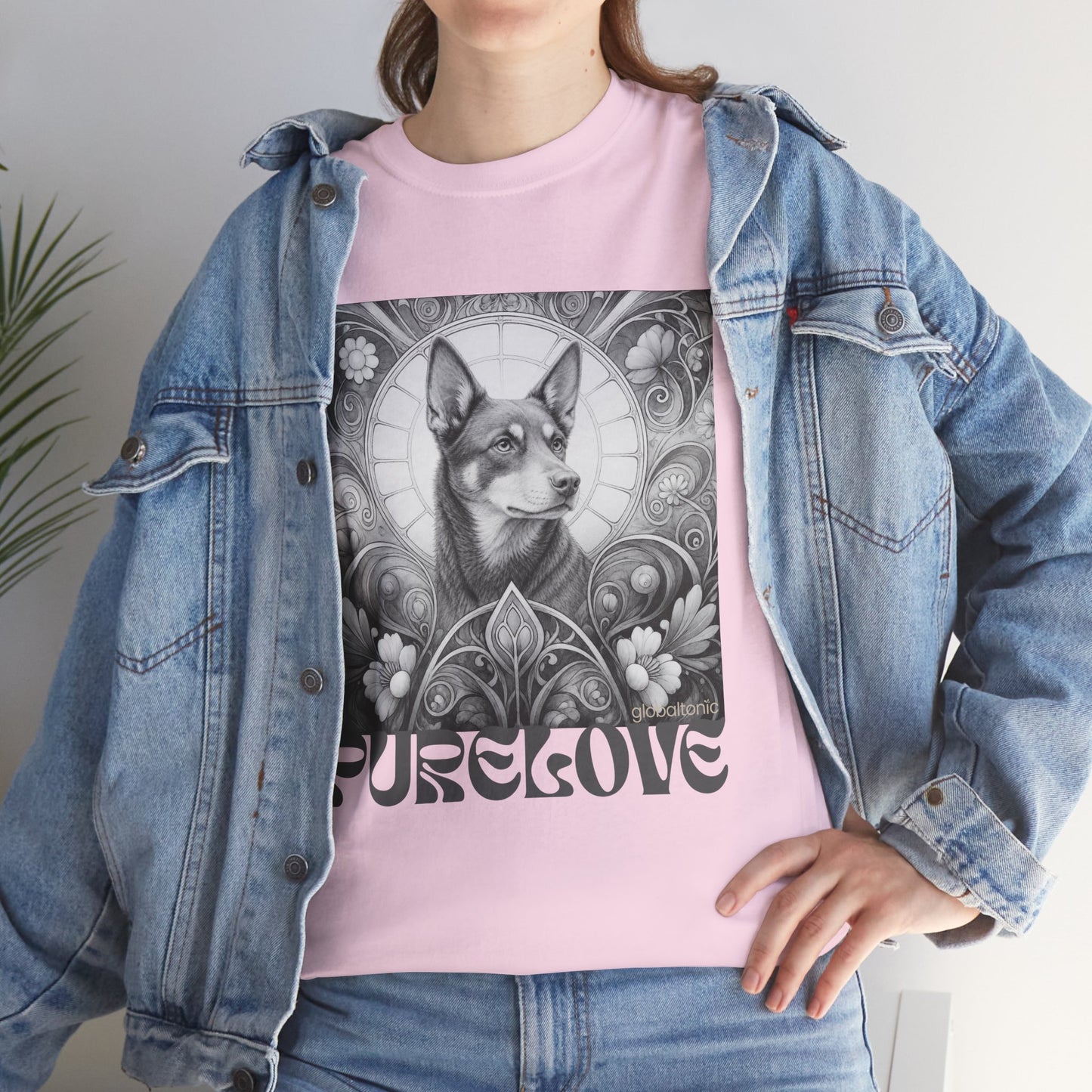 Kelpie Brown Vintage Unisex Cotton Tee for Dog Lovers (Black & White)
