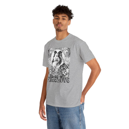 Collie Vintage Unisex Cotton Tee for Dog Lovers (Black & White)