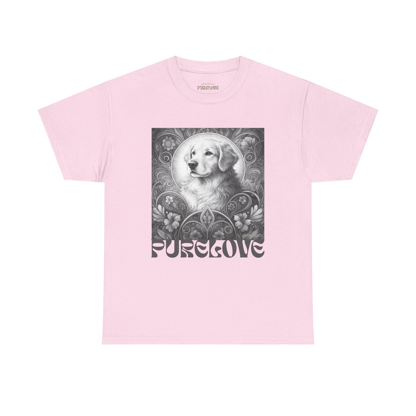 Golden Retriever Vintage Unisex Cotton Tee for Dog Lovers (Black & White)
