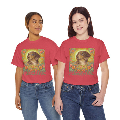 Dachshund Merle Wirehaired Vintage Unisex Cotton Tee for Dog Lovers