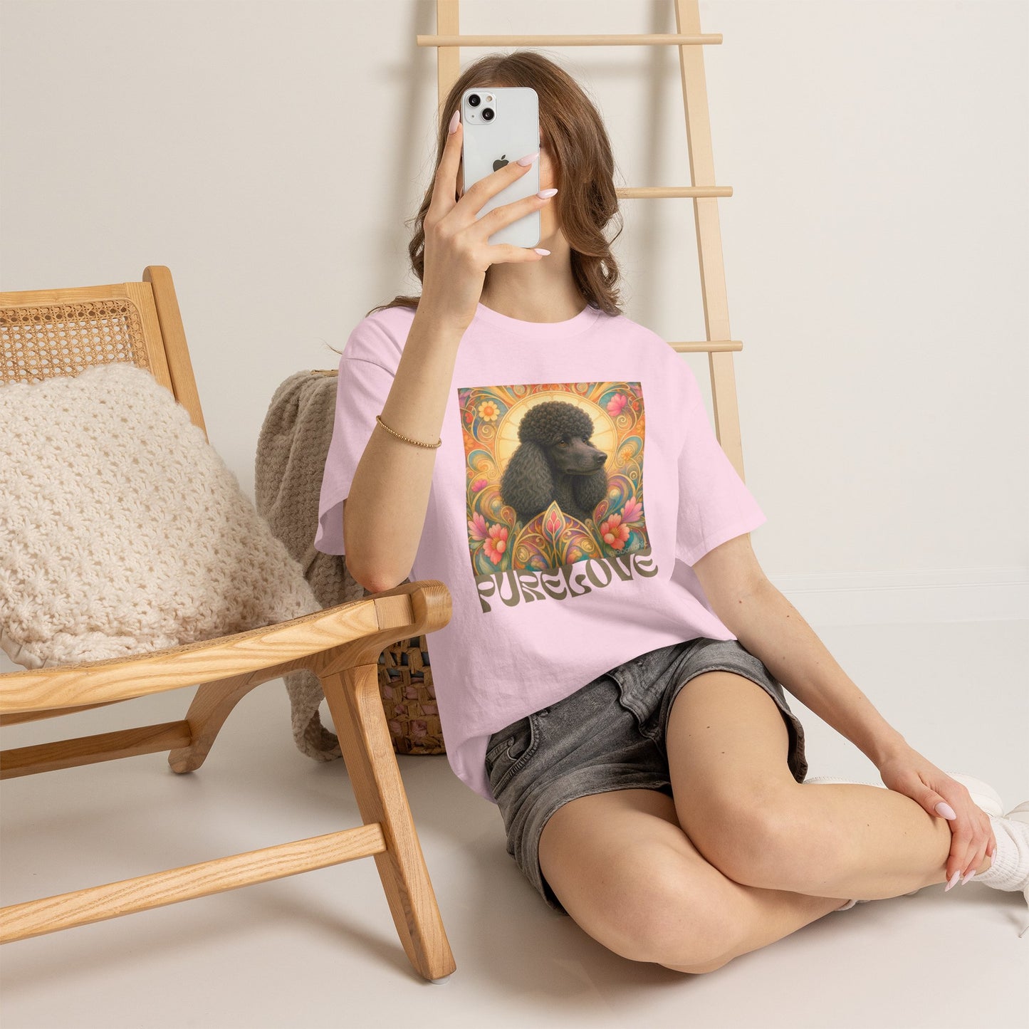 Poodle Black Vintage Graphic T-Shirt – Unisex Cotton Tee for Dog Lovers