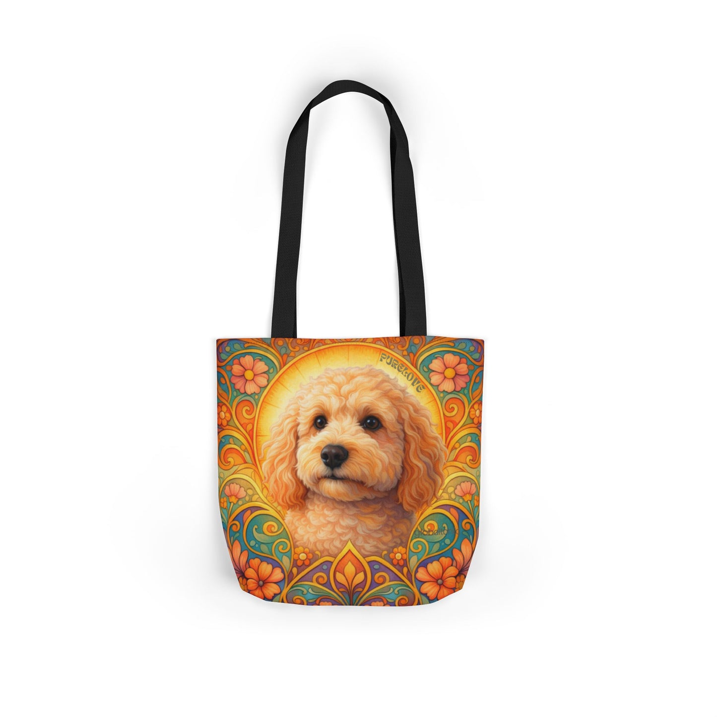 Goldendoodle (Groodle) All-Over Print Canvas Tote Bag – Colourful Artistic Dog Lover Gift