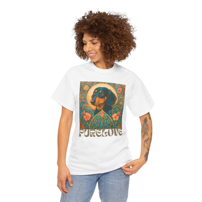 Dachshund Black Tan Shorthair Vintage Graphic T-shirt - Unisex Cotton Tee for Dog Lovers