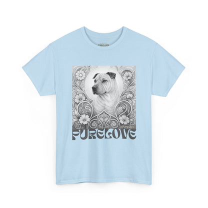 Shar Pei Vintage Graphic T-Shirt – Unisex Cotton Tee for Dog Lovers (Black & White)