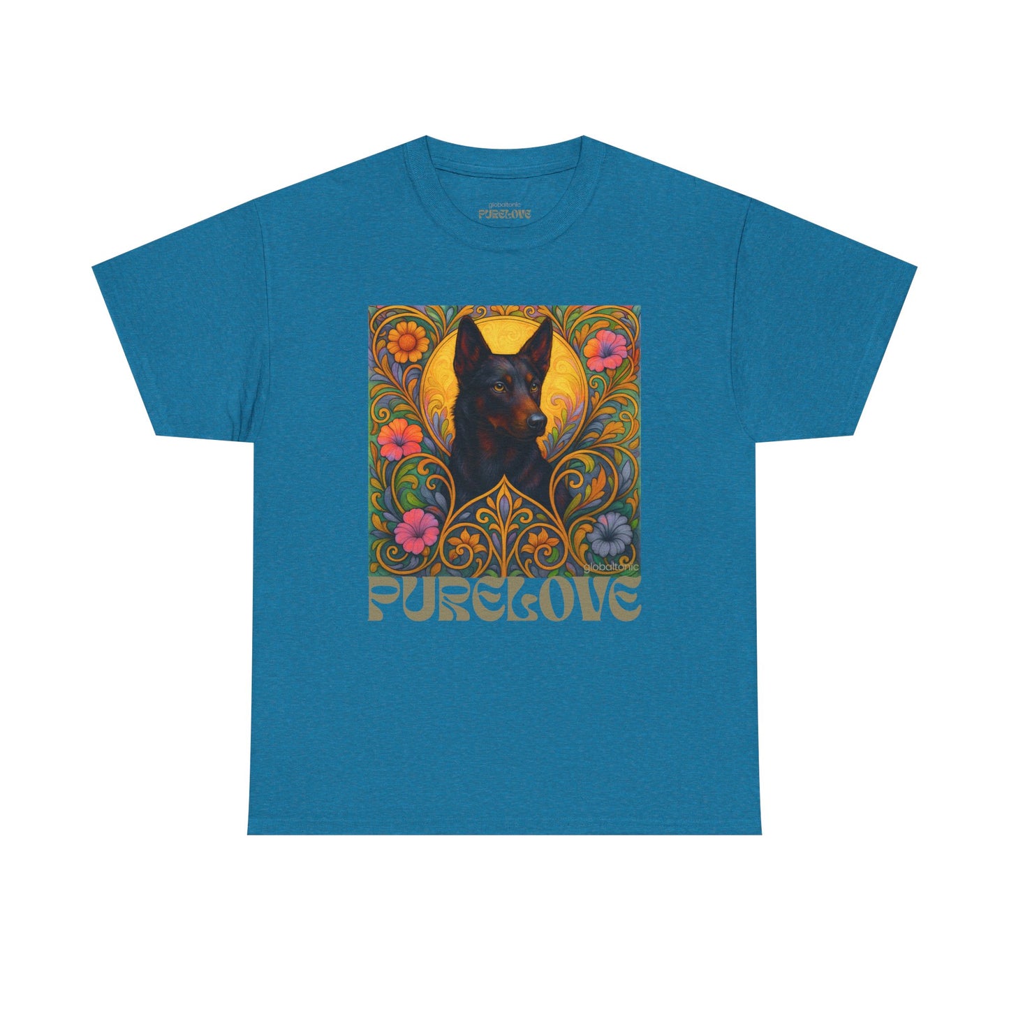 Black Kelpie Vintage Graphic T-Shirt – Unisex Cotton Tee for Dog Lovers