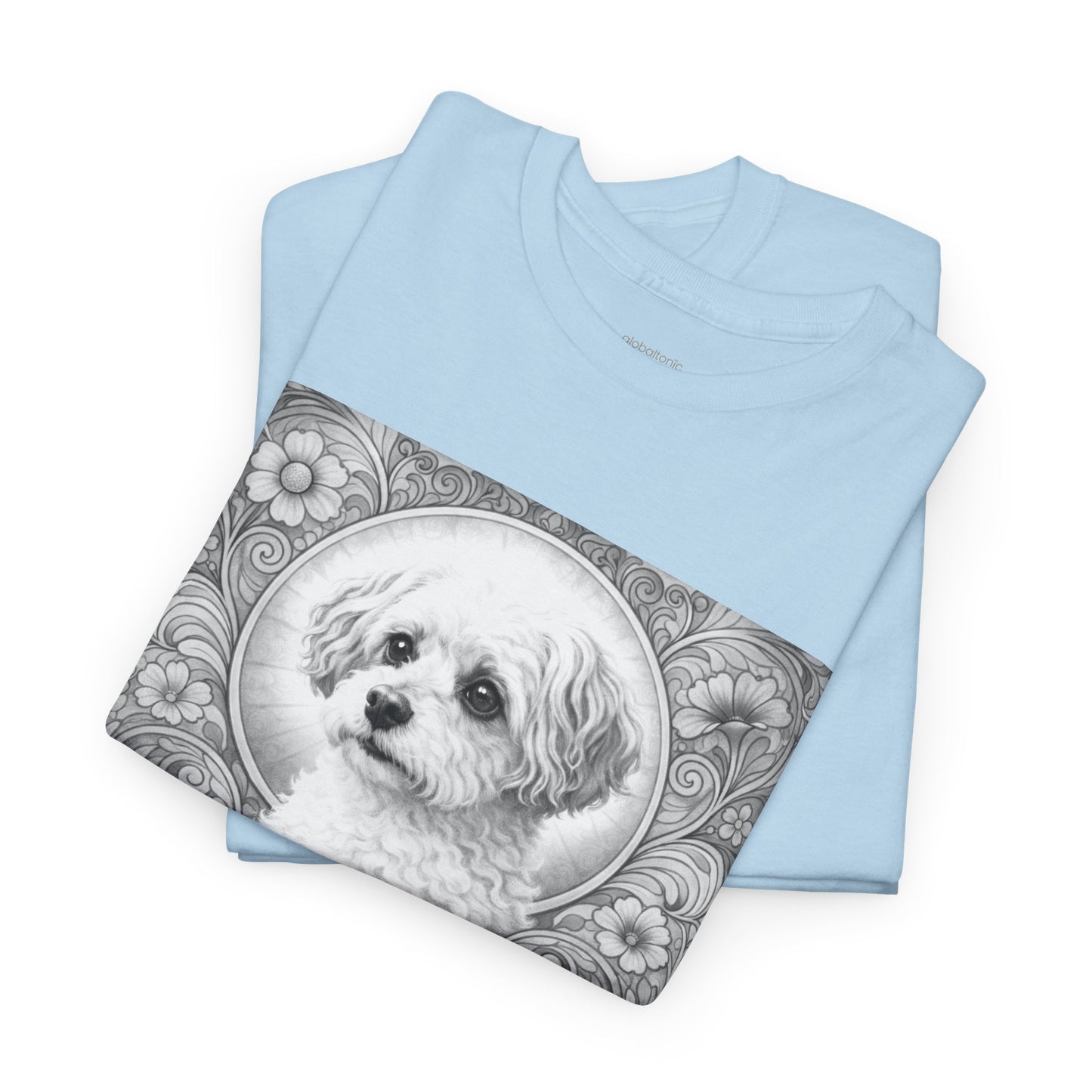 Foxypoo (Foodle) Vintage Graphic T-Shirt – Unisex Cotton Tee for Dog Lovers (Black & White)