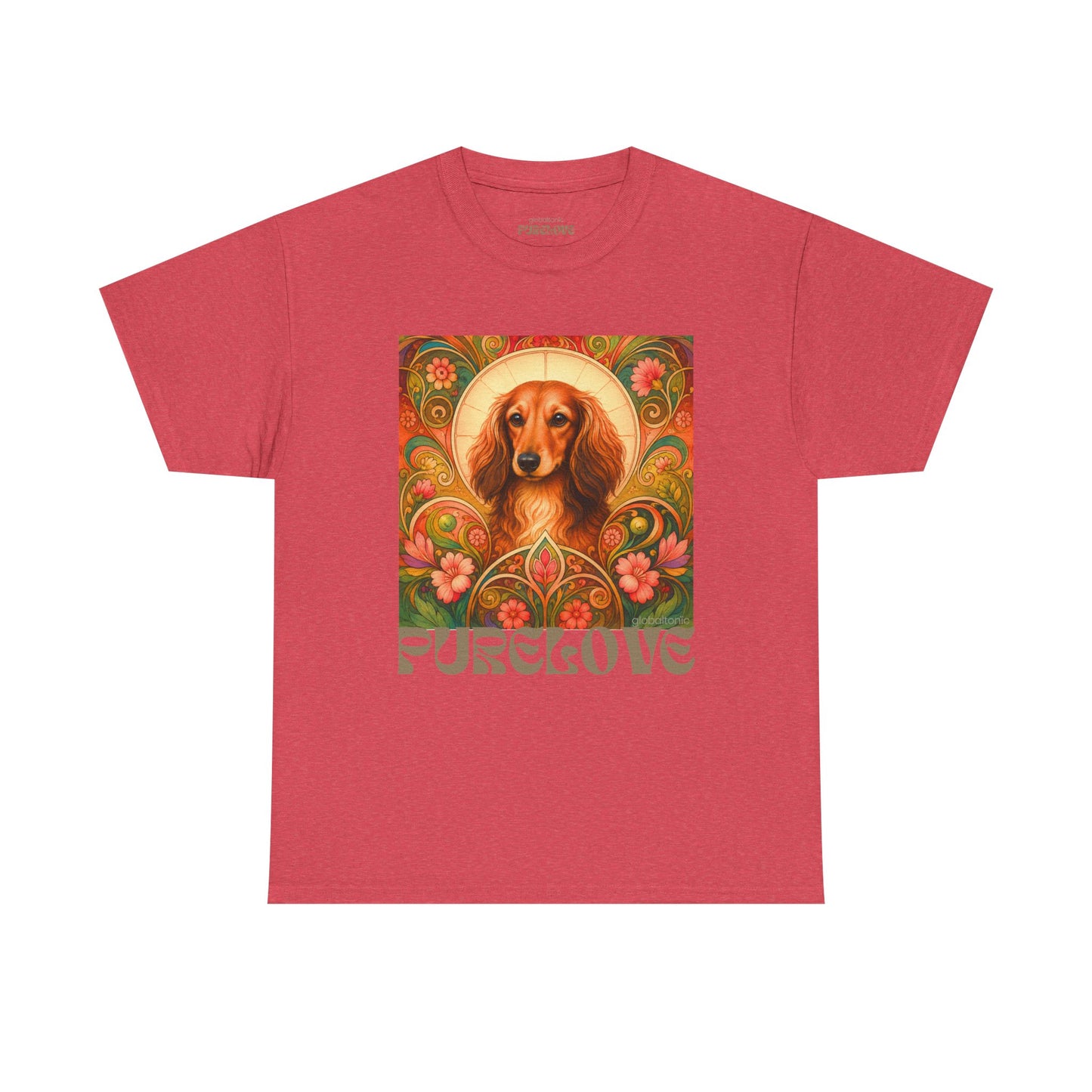 Dachshund Tan Longhair Vintage Graphic T-Shirt – Unisex Cotton Tee for Dog Lovers