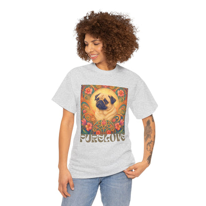 Pug Tan Vintage Graphic T-Shirt – Unisex Cotton Tee for Dog Lovers