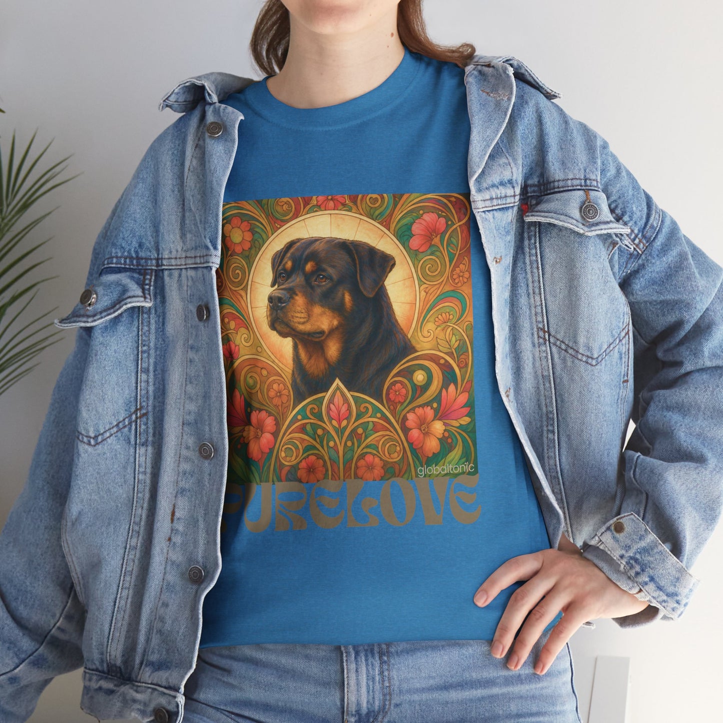 Rottweiler Buddha Vintage Graphic T-Shirt – Unisex Cotton Tee for Dog Lovers
