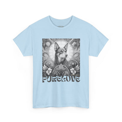 Kelpie Brown Vintage Unisex Cotton Tee for Dog Lovers (Black & White)