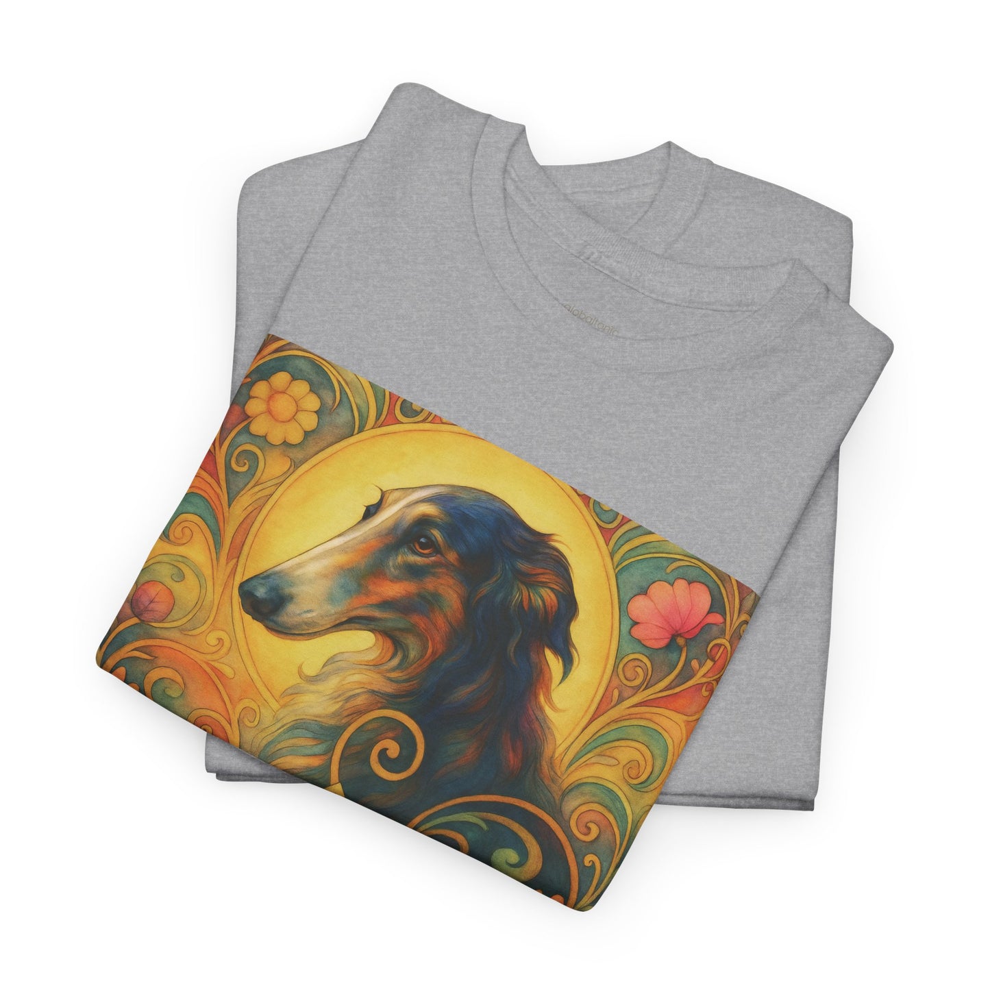 Borzoi Vintage Graphic T-Shirt – Unisex Cotton Tee for Dog Lovers