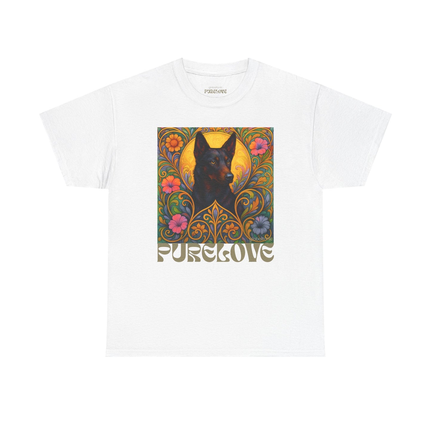 Black Kelpie Vintage Graphic T-Shirt – Unisex Cotton Tee for Dog Lovers