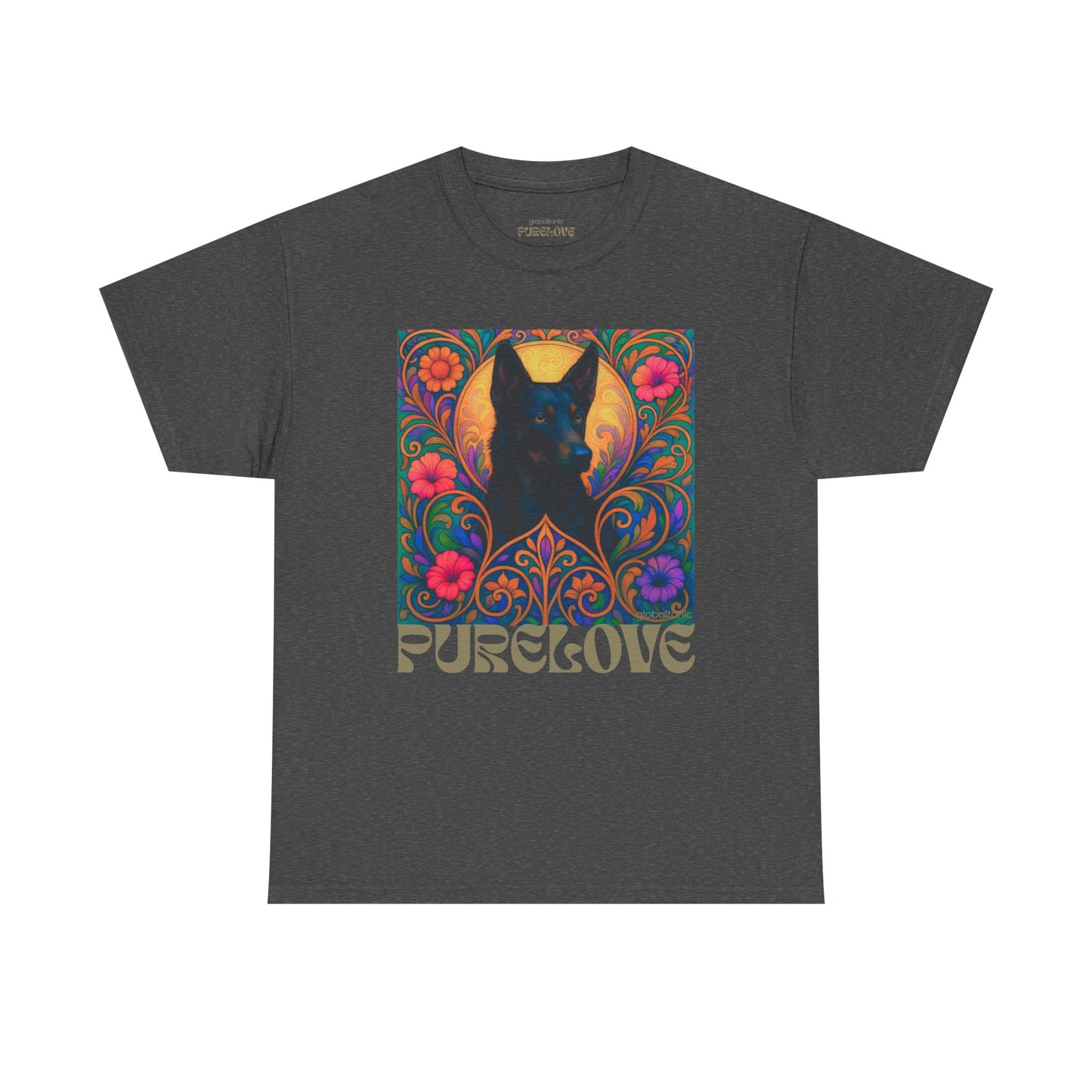 Black Kelpie Vintage Graphic T-Shirt – Unisex Cotton Tee for Dog Lovers