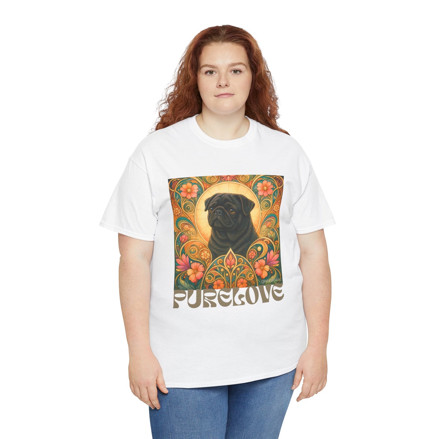 Pug Black Vintage Graphic T-Shirt – Unisex Cotton Tee for Dog Lovers