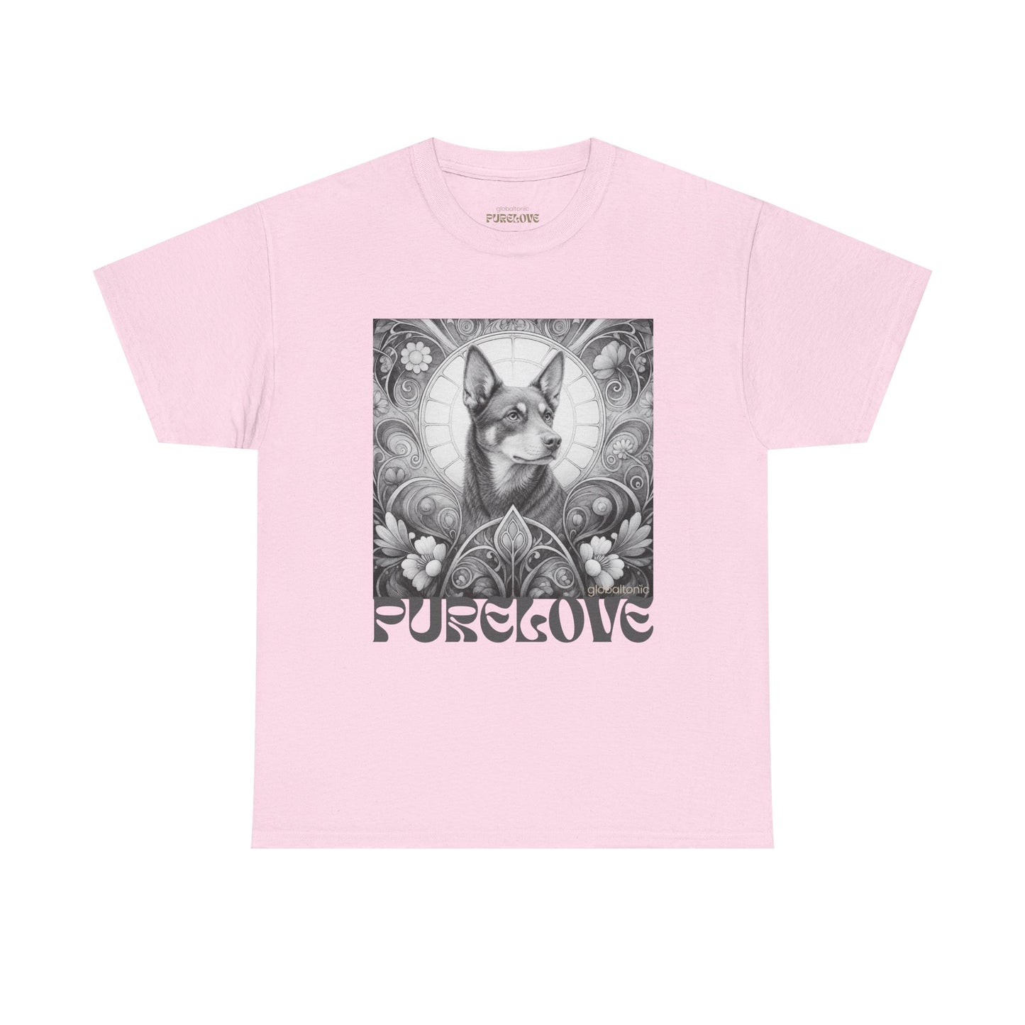 Kelpie Brown Vintage Unisex Cotton Tee for Dog Lovers (Black & White)