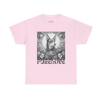 Kelpie Brown Vintage Unisex Cotton Tee for Dog Lovers (Black & White)