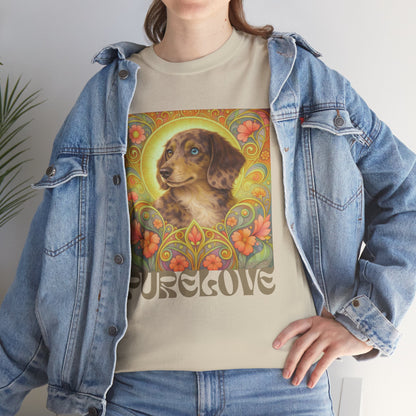 Dachshund Merle Wirehaired Vintage Unisex Cotton Tee for Dog Lovers