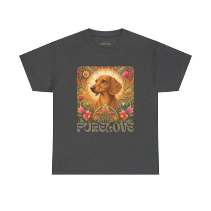 Dachshund Tan Vintage Graphic T-Shirt – Unisex Cotton Tee for Dog Lovers