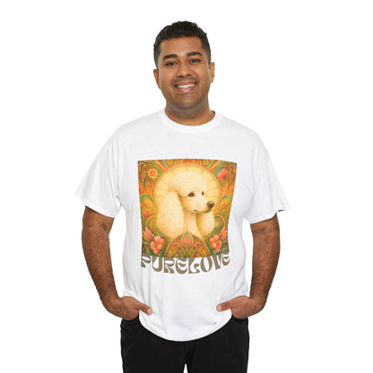 White Poodle Vintage Graphic T-Shirt – Unisex Cotton Tee for Dog Lovers