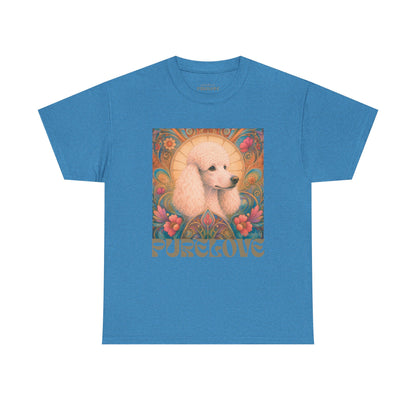 White Poodle Vintage Graphic T-Shirt – Unisex Cotton Tee for Dog Lovers