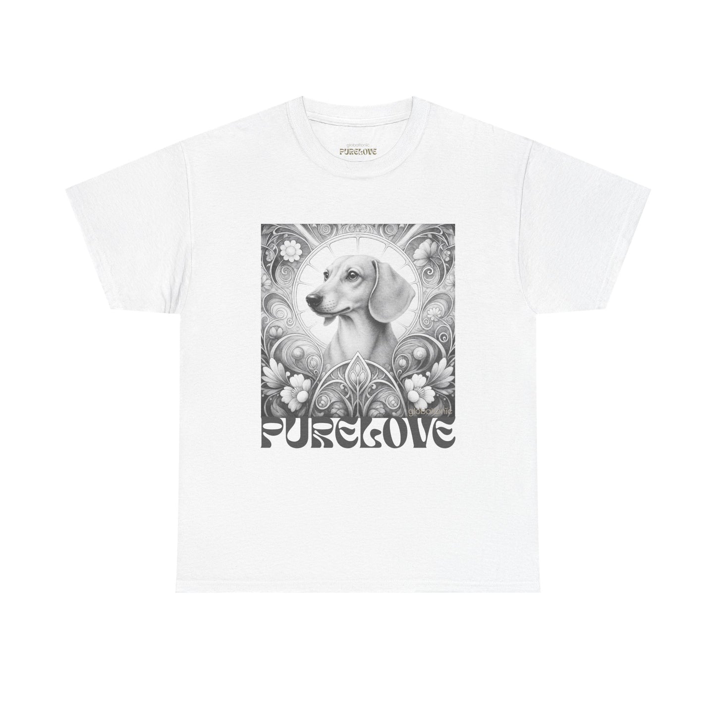 Dachshund Vintage Unisex Cotton Tee for Dog Lovers (Black & White)