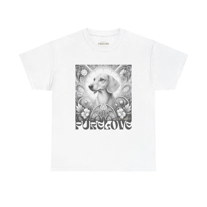 Dachshund Vintage Unisex Cotton Tee for Dog Lovers (Black & White)