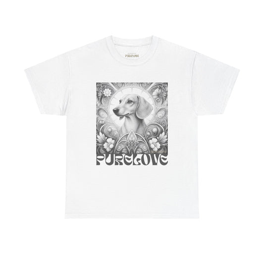 Dachshund Vintage Unisex Cotton Tee for Dog Lovers (Black & White)