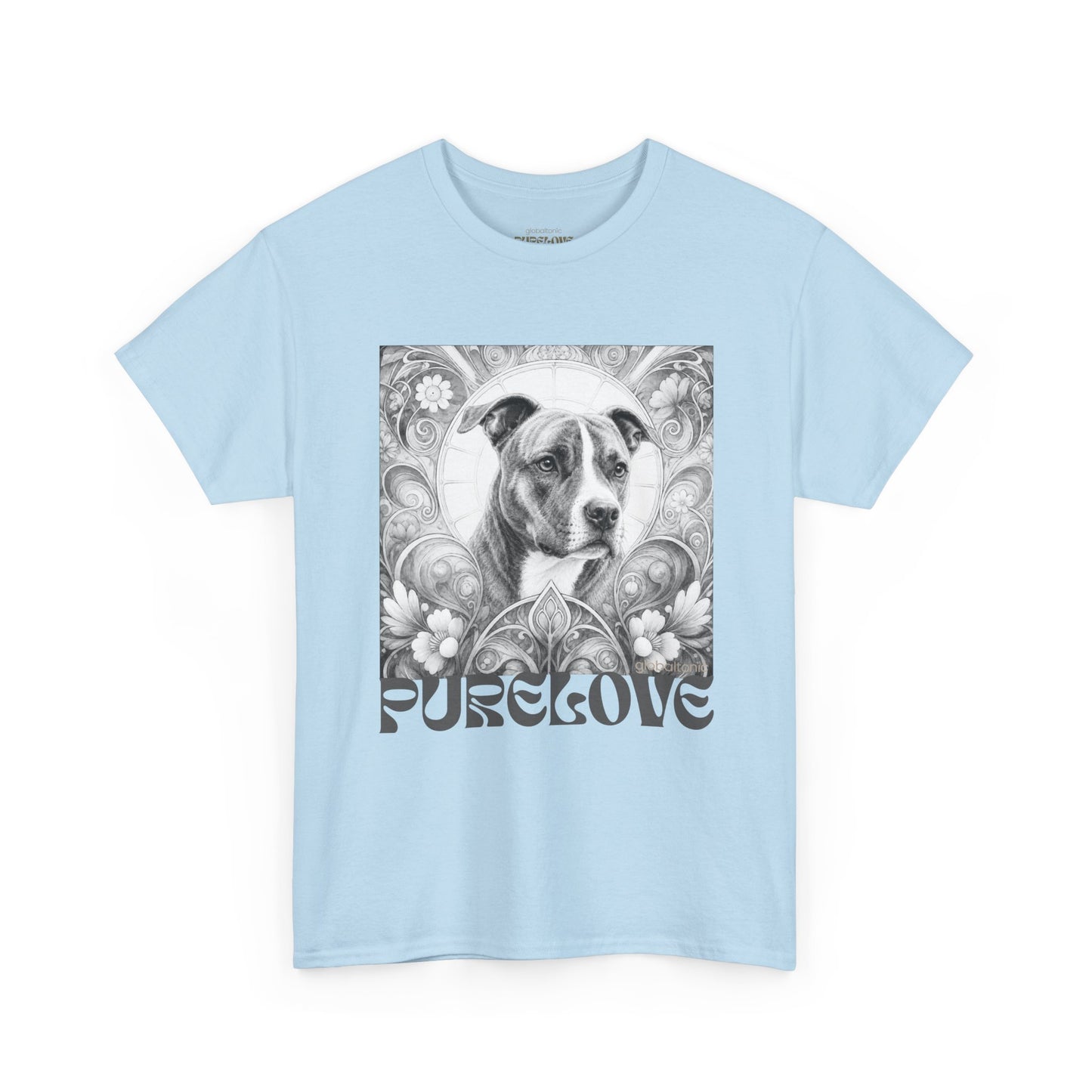 Staffy (Coco) Bull Terrier Vintage Unisex Cotton Tee for Dog Lovers (Black & White)