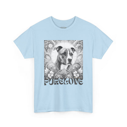 Staffy (Coco) Bull Terrier Vintage Unisex Cotton Tee for Dog Lovers (Black & White)