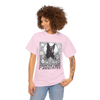 Kelpie Black Vintage Unisex Cotton Tee for Dog Lovers (Black & White)