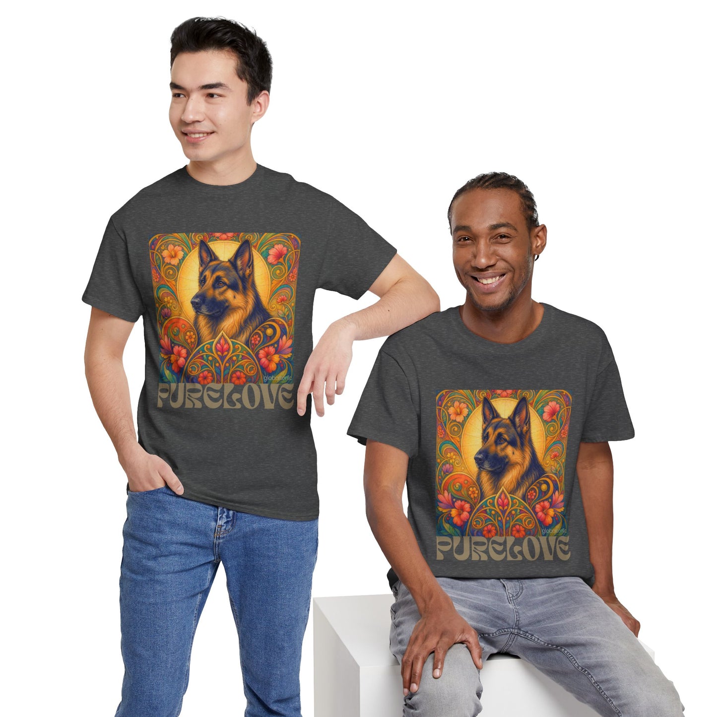 German Shepherd Vintage Graphic T-Shirt – Unisex Cotton Tee for Dog Lovers