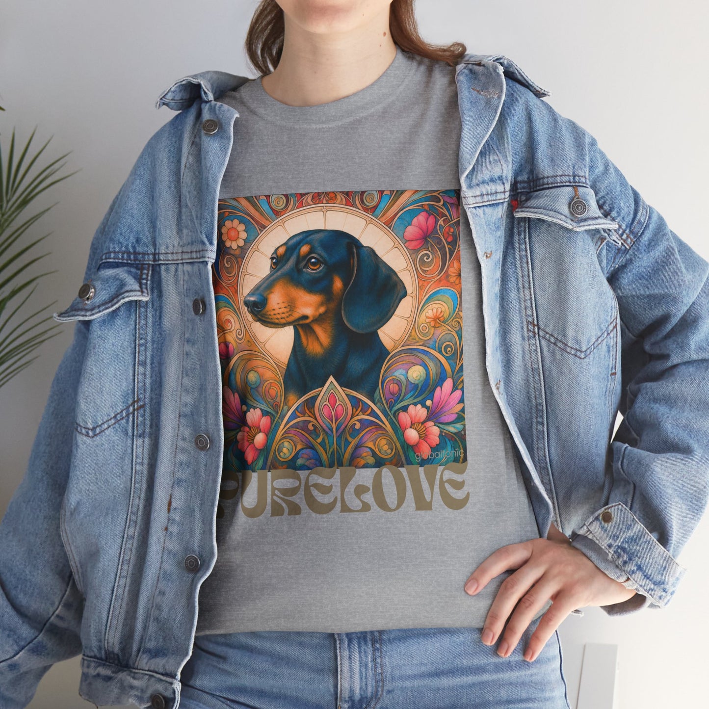 Dachshund Black Tan Vintage Graphic T-Shirt – Unisex Cotton Tee for Dog Lovers