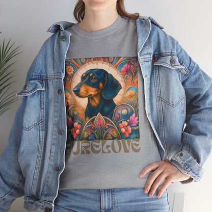Dachshund Black Tan Vintage Graphic T-Shirt – Unisex Cotton Tee for Dog Lovers