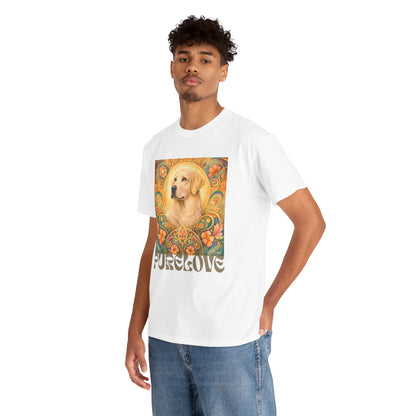 Golden Labrador Vintage Graphic T-shirt - Unisex Cotton Tee for Dog Lovers