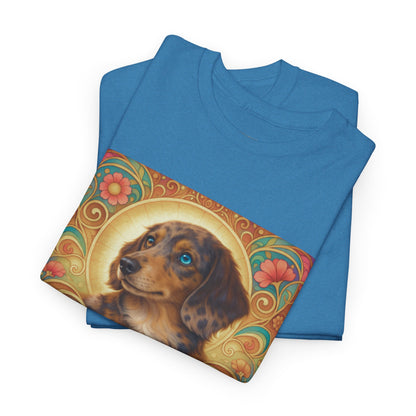 Dachshund Merle Wirehaired Vintage Unisex Cotton Tee for Dog Lovers