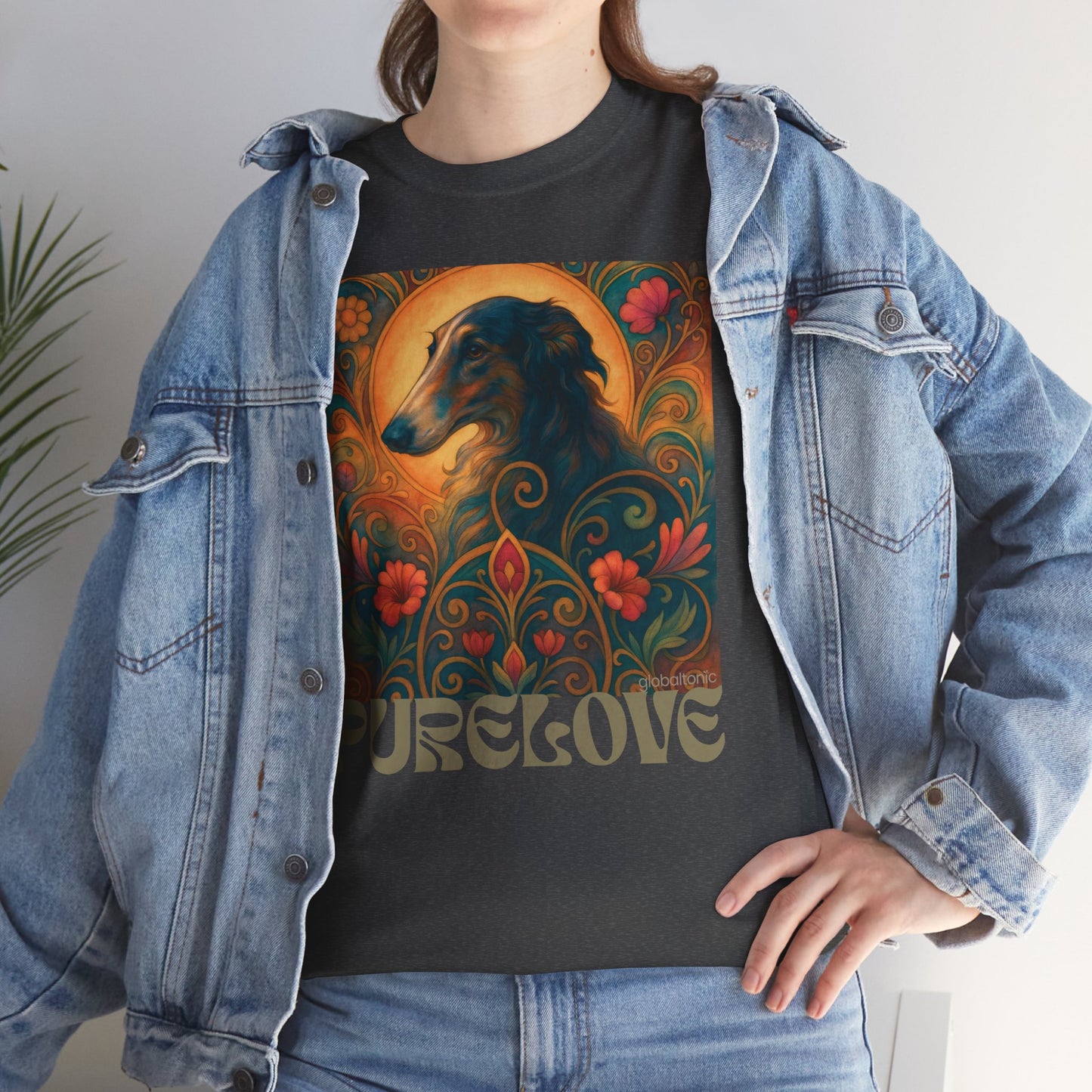 Borzoi Vintage Graphic T-Shirt – Unisex Cotton Tee for Dog Lovers