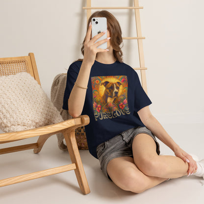 Staffy (Coco) Bull Terrier Vintage Unisex Cotton Tee for Dog Lovers