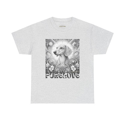 Dachshund Vintage Unisex Cotton Tee for Dog Lovers (Black & White)