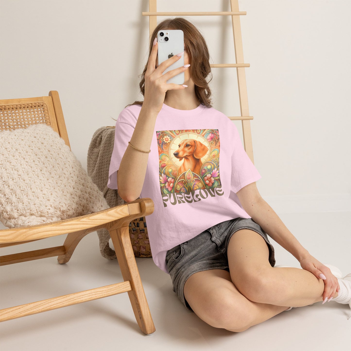 Dachshund Tan Vintage Graphic T-Shirt – Unisex Cotton Tee for Dog Lovers