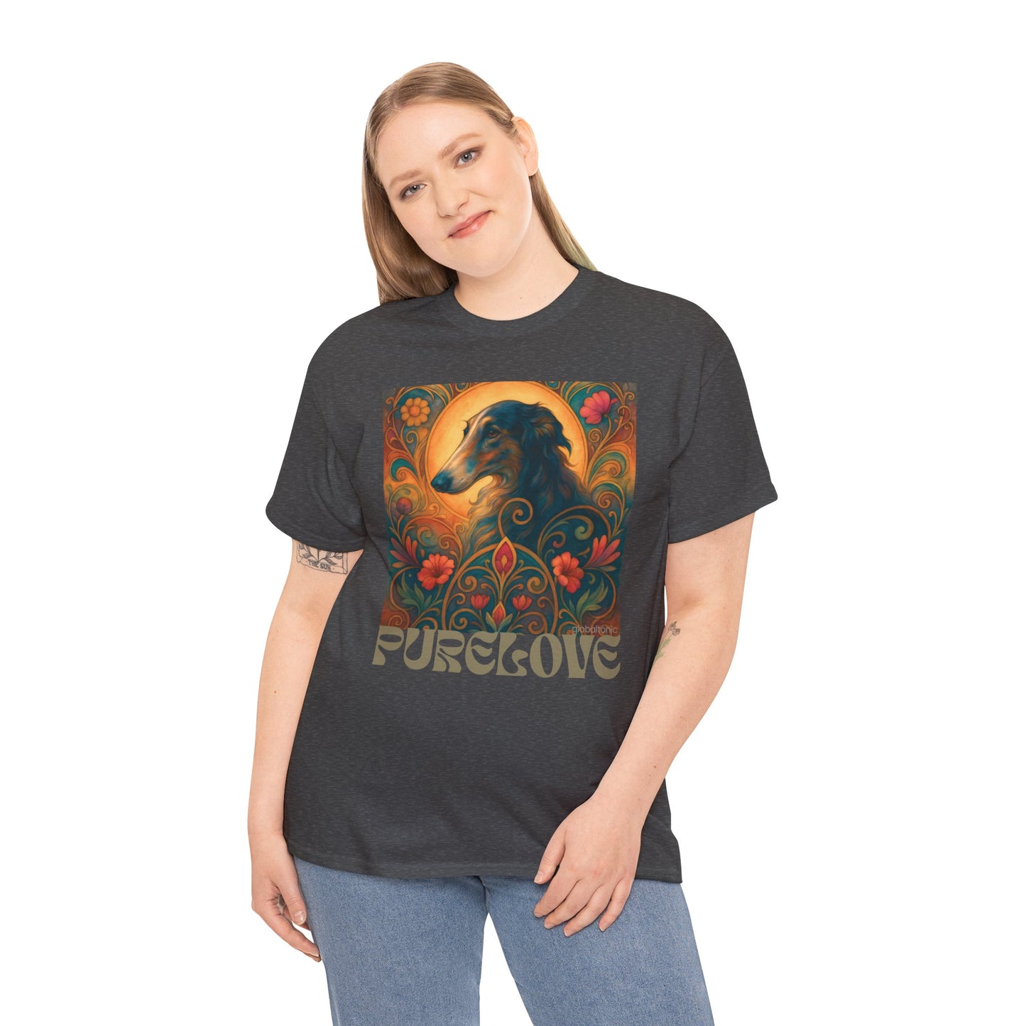 Borzoi Vintage Graphic T-Shirt – Unisex Cotton Tee for Dog Lovers