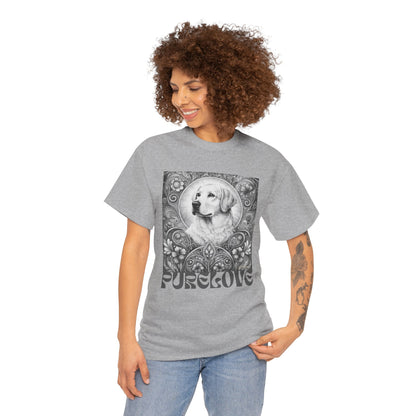 Labrador Vintage Unisex Cotton Tee for Dog Lovers (Black & White)