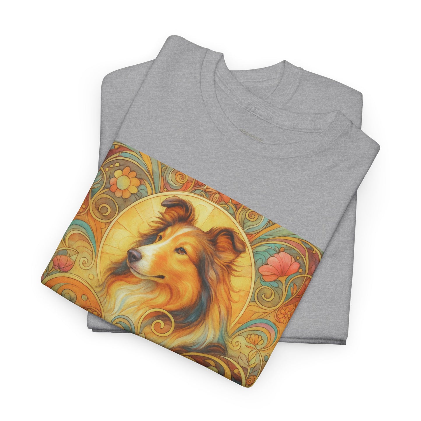 Collie Vintage Graphic T-shirt - Unisex Cotton Tee for Dog Lovers