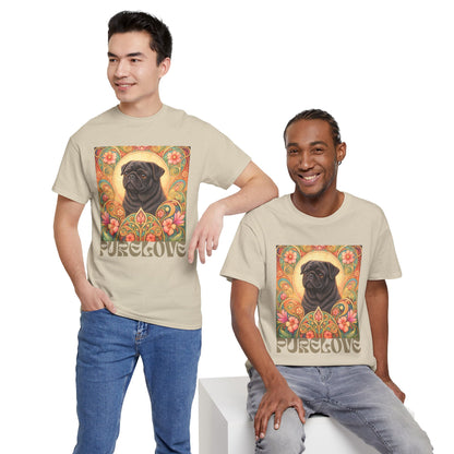 Pug Black Vintage Graphic T-Shirt – Unisex Cotton Tee for Dog Lovers