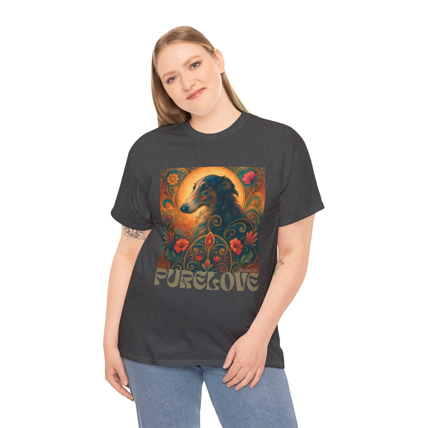 Borzoi Vintage Graphic T-Shirt – Unisex Cotton Tee for Dog Lovers