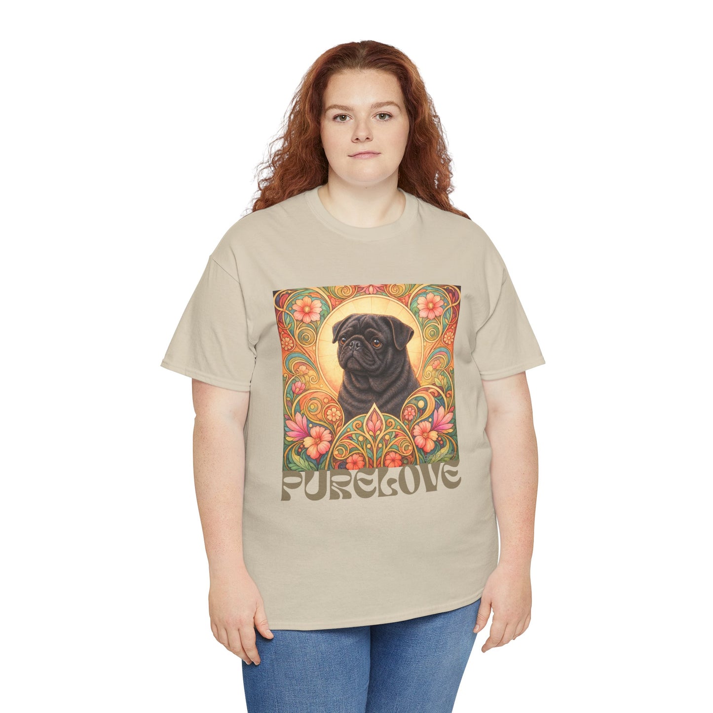 Pug Black Vintage Graphic T-Shirt – Unisex Cotton Tee for Dog Lovers