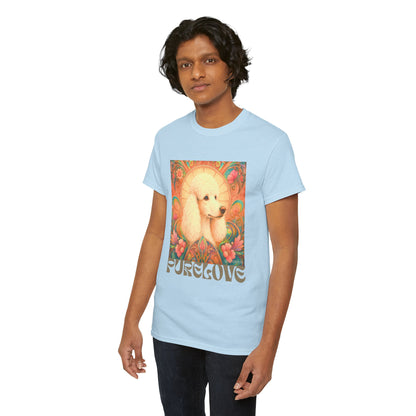 White Poodle Vintage Graphic T-Shirt – Unisex Cotton Tee for Dog Lovers