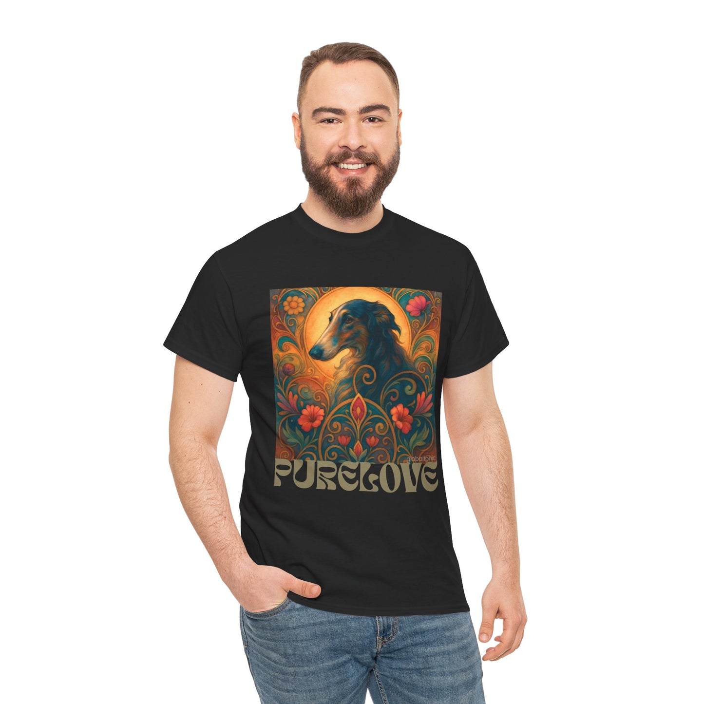 Borzoi Vintage Graphic T-Shirt – Unisex Cotton Tee for Dog Lovers